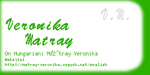 veronika matray business card